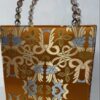 Glass-Bead Handled  Brocade Purse